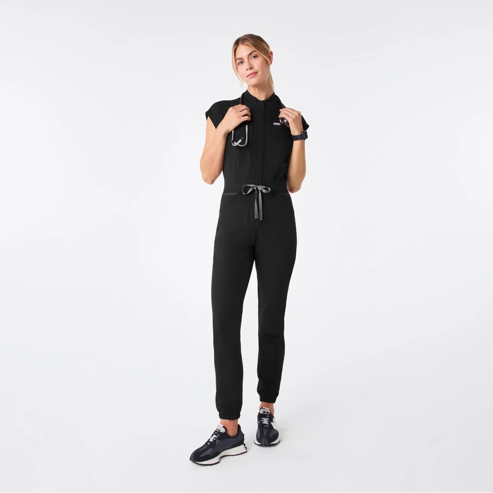Figs Black Utility Jumpsuit (Regular)